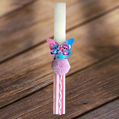 Λαμπάδα "Stitch & Angel"