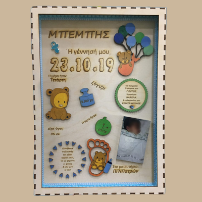 Κάδρο γέννησης αρκουδάκι