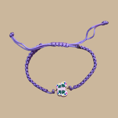 Βραχιόλι μακραμέ με πεταλούδα