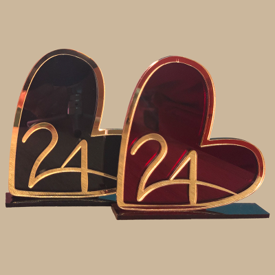 Plexiglass γούρι καρδιά